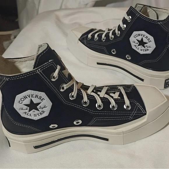 Chuck 70 De Luxe Squared A06435C Size 5.5 M 7.5 W black / egret - Picture 2 of 11